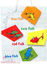 dr. seuss 1 fish 2 fish giftbag