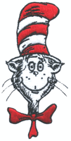 seuss cat in the hat face iron on patch