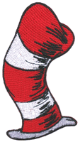 dr. seuss cat in the hat hat iron on patch