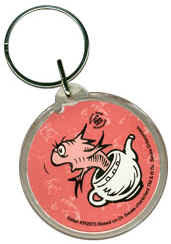 dr. seuss fish in teapot key chain