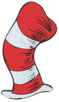 dr. seuss cat in the hat hat 3D rubber magnet