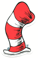 dr. seuss cat in the hat hat sticker
