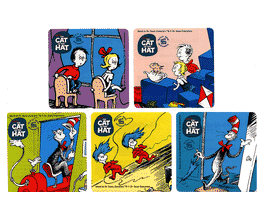 dr. seuss cat in the hat 24 sticker set