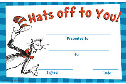 Dr. Seuss reward certificate